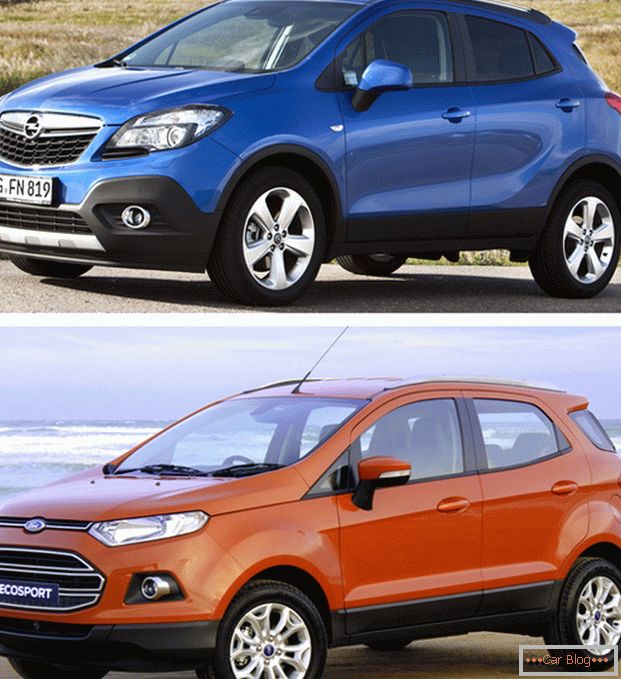Carros Opel Mokka e Ford Ekosport - representantes brilhantes de mini-SUV
