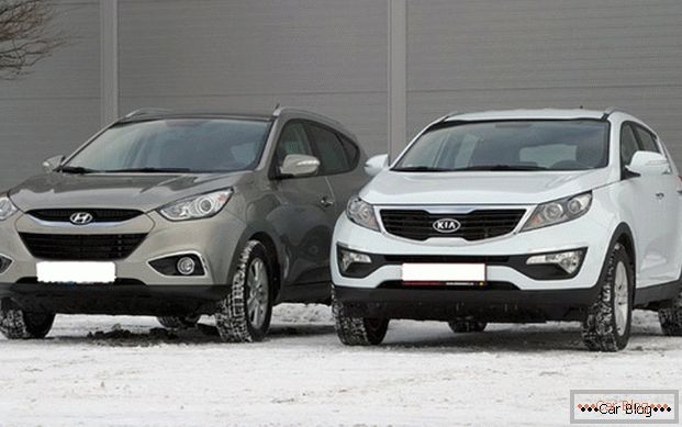Dignos concorrentes no mercado global - os crossovers Hyundai ix35 e Kia Sportage