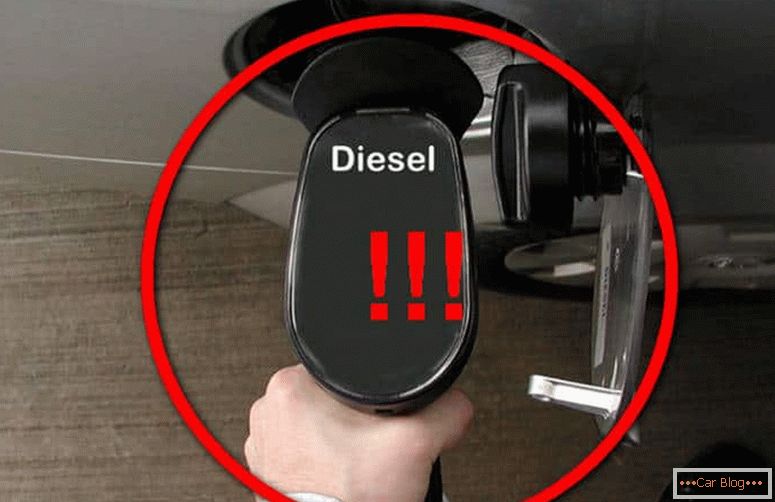 como vai o carro se comportar, se em vez de diesel, a gasolina é derramada