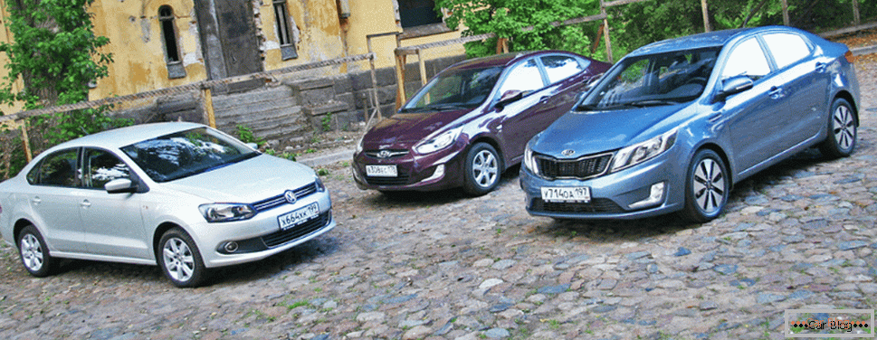 Polo Sedan VW, Hyundai Solaris, Kia Rio