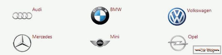 onde encontrar uma lista de marcas de carros alemães