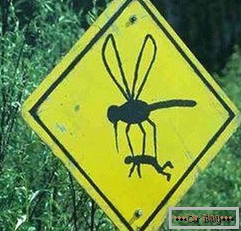 Sinal de trânsito estranho mosquito