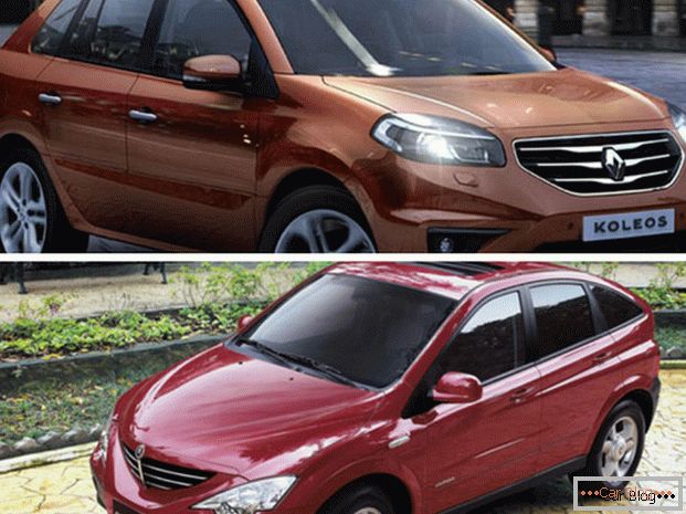 Comparação de carros Renault Koleos e SsangYong Actyon