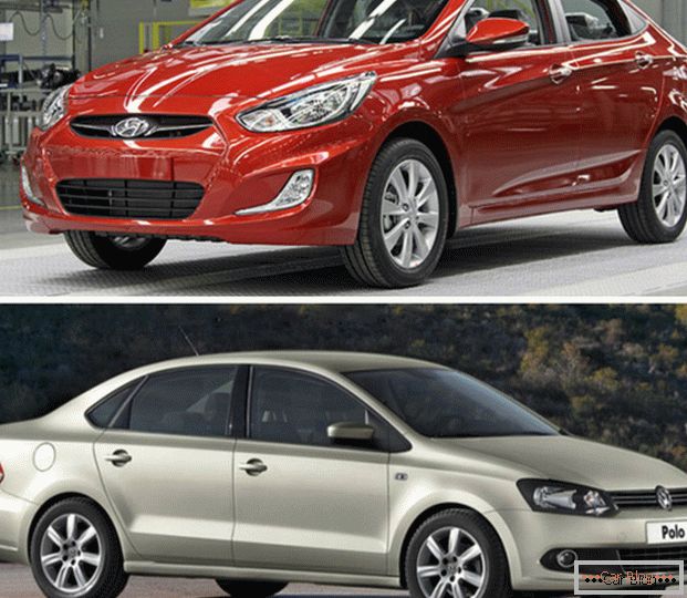 Comparação de carros Hyundai Solaris e Volkswagen Polo