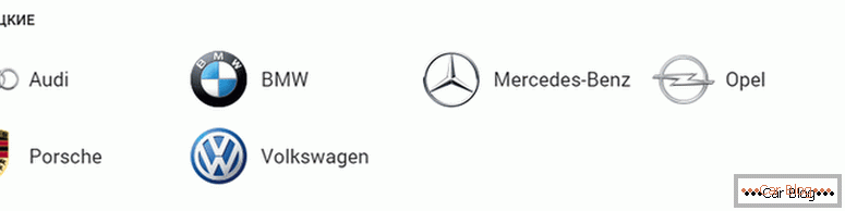 como são as marcas de carros alemães com emblemas e nomes