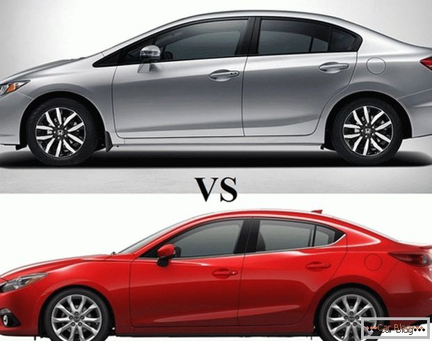 Carros Mazda 3 e Honda Civic - седаны для активных людей